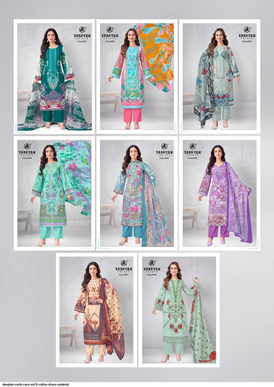 DEEPTEX ROOHI ZARA KARACHI VOL 9