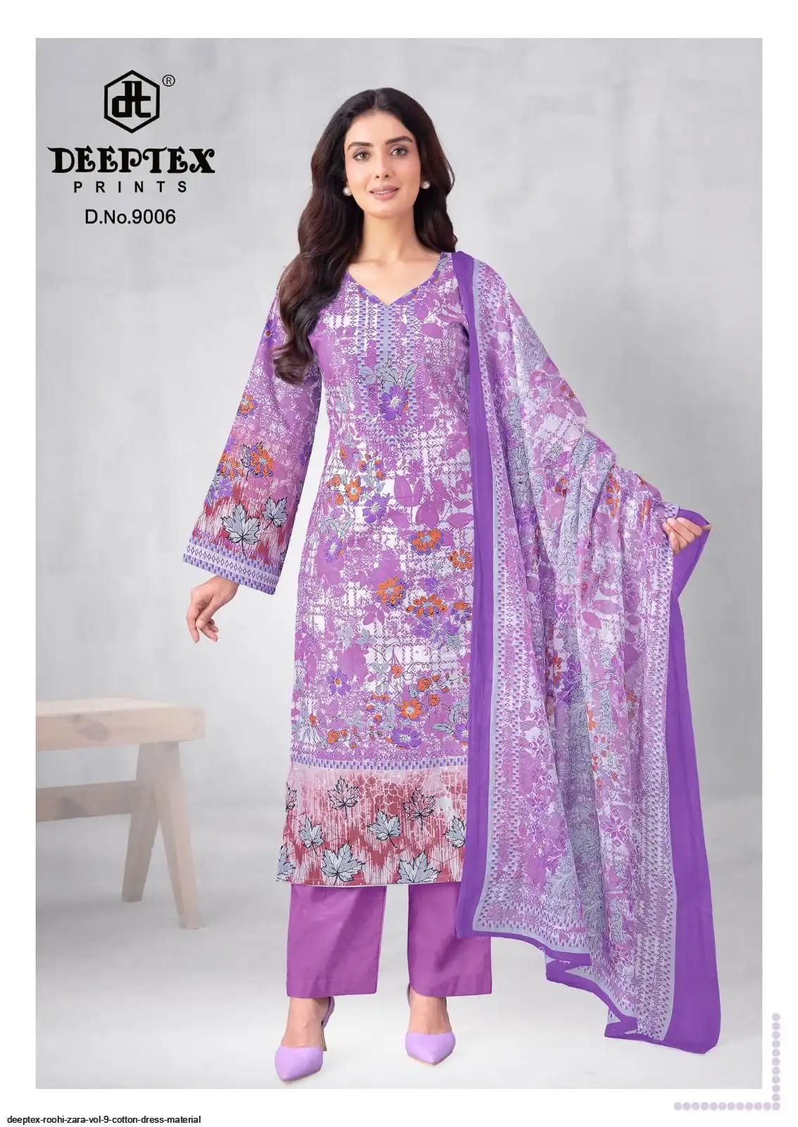 DEEPTEX ROOHI ZARA KARACHI VOL 9 (Cotton Dupatta) - Image 4