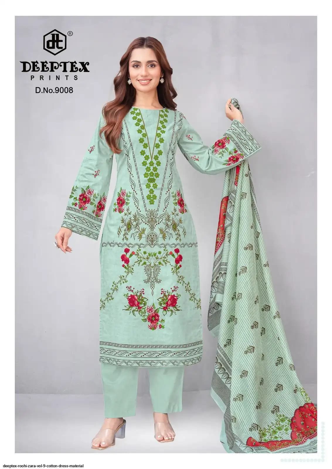 DEEPTEX ROOHI ZARA KARACHI VOL 9 (Cotton Dupatta) - Image 6