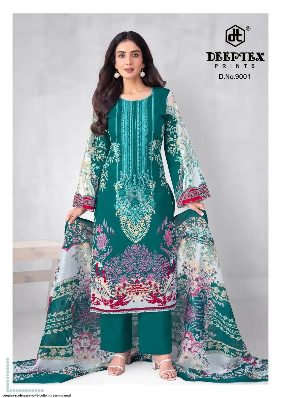 DEEPTEX ROOHI ZARA KARACHI VOL 9 (Cotton Dupatta) - Image 7