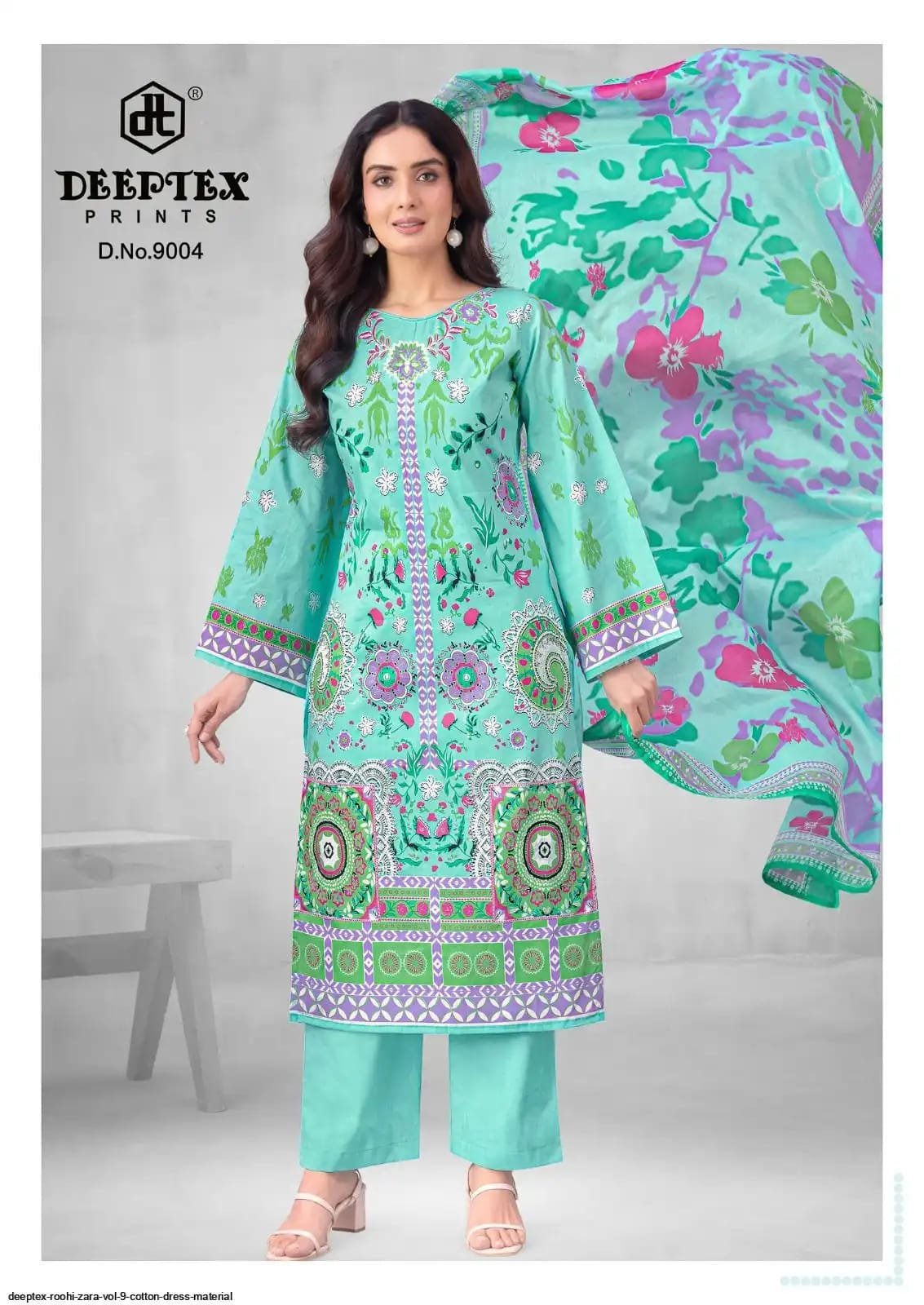 DEEPTEX ROOHI ZARA KARACHI VOL 9 (Cotton Dupatta) - Image 8