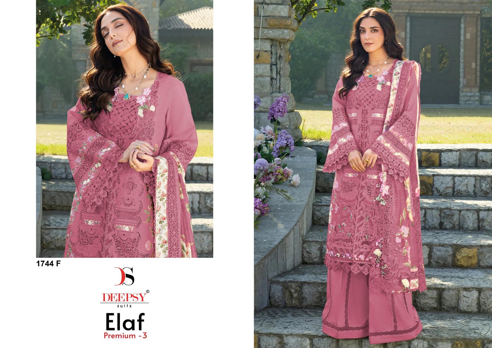 ELAF PREMIUM 3 LUXURY LAWN BY DEEPSY SUITS 1744 (Cotton Dupatta) - Image 5