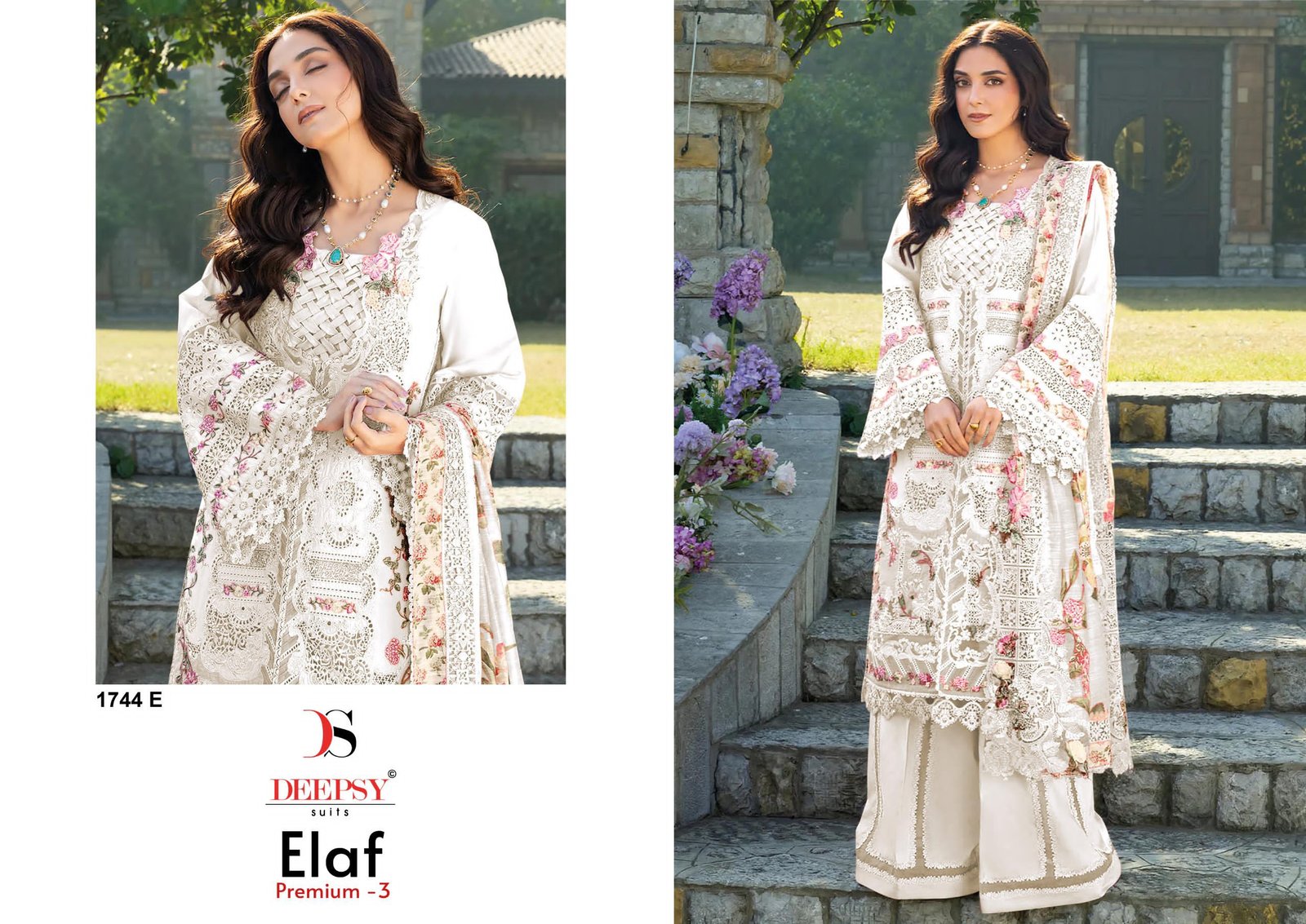 ELAF PREMIUM 3 LUXURY LAWN BY DEEPSY SUITS 1744 (Cotton Dupatta) - Image 6