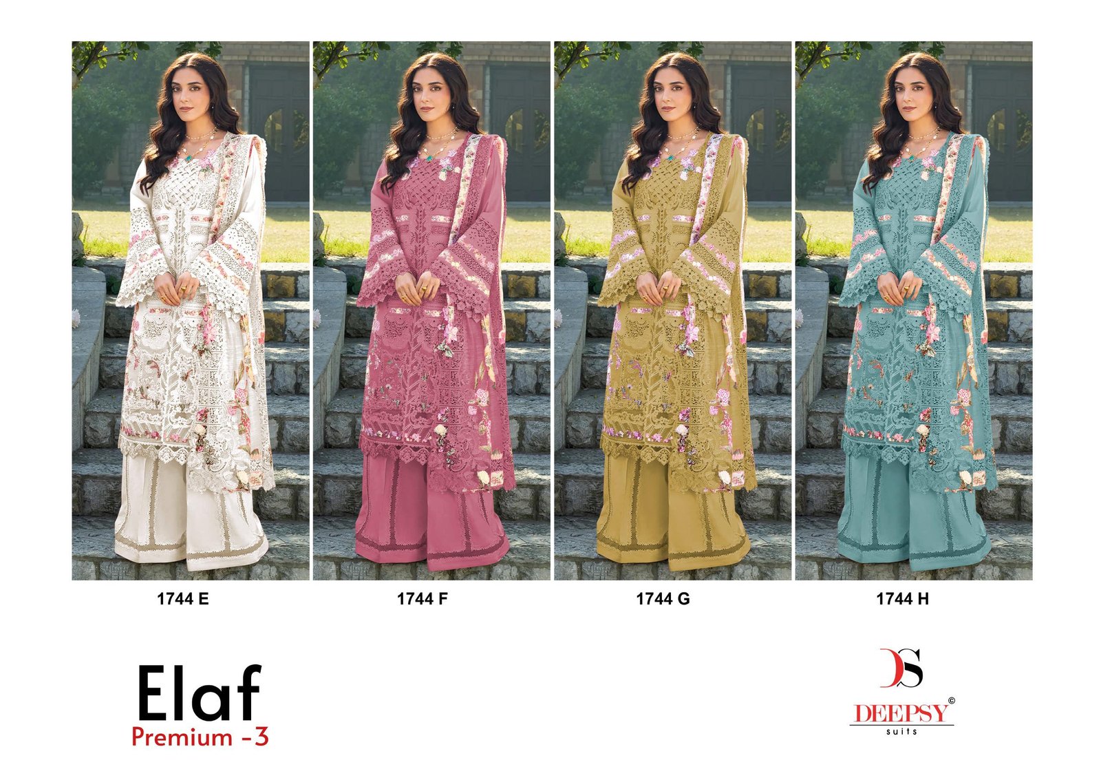 ELAF PREMIUM 3 LUXURY LAWN BY DEEPSY SUITS 1744 (Cotton Dupatta) - Image 8