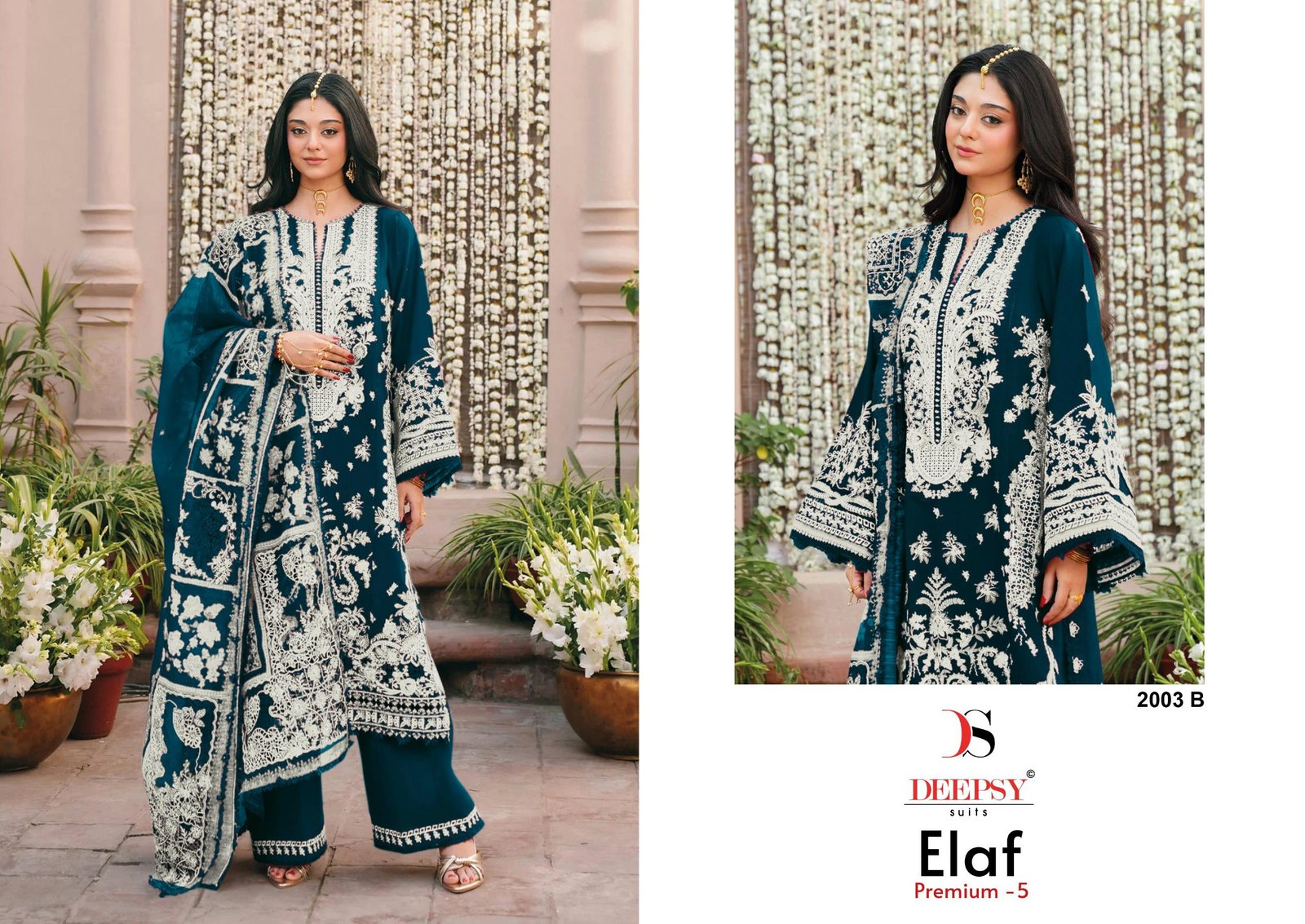 ELAF PREMIUM 3 LUXURY LAWN BY DEEPSY SUITS 2003 (Cotton Dupatta) - Image 5