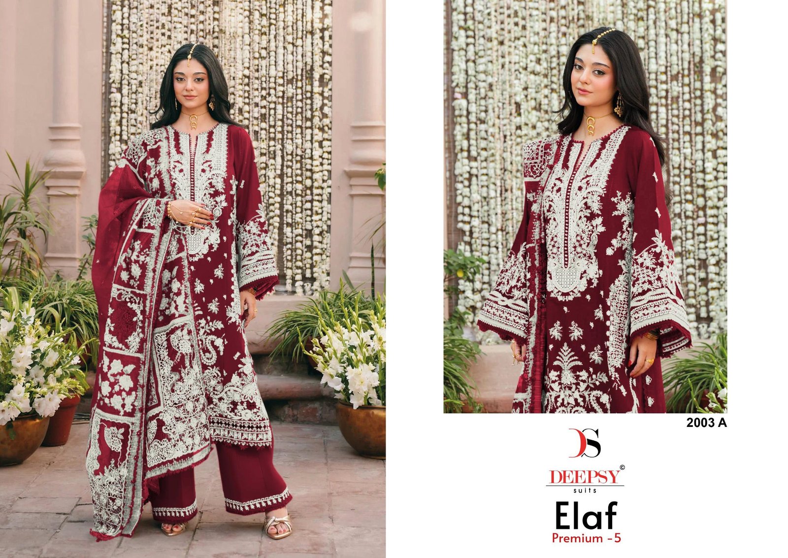 ELAF PREMIUM 3 LUXURY LAWN BY DEEPSY SUITS 2003 (Cotton Dupatta) - Image 6