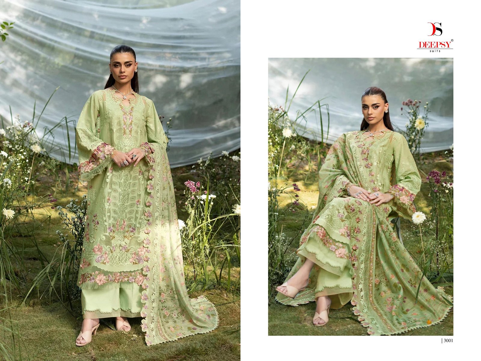 ELAF PREMIUM 7 LUXURY LAWN BY DEEPSY SUITS (Cotton Dupatta) - Image 14