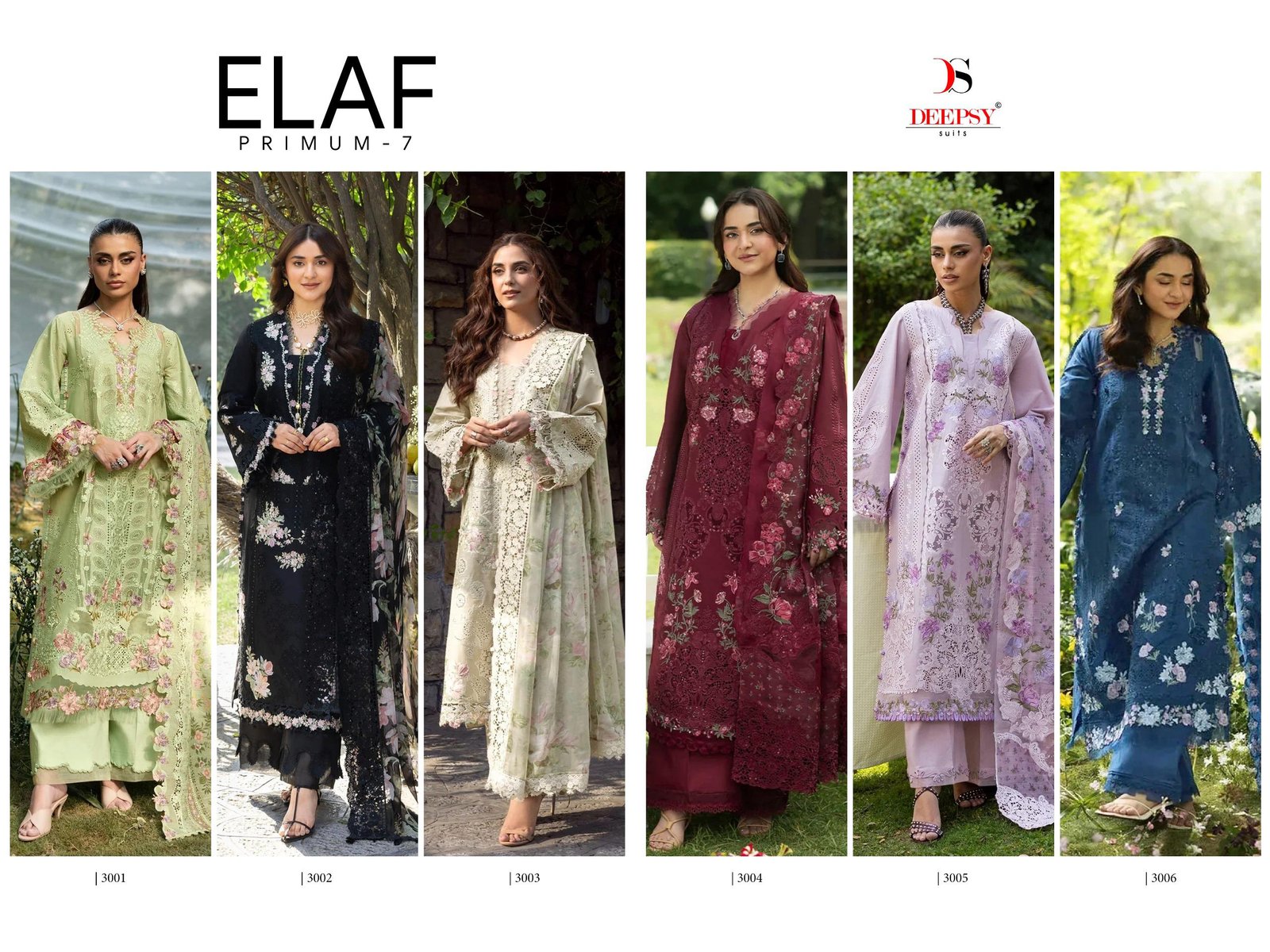 ELAF PREMIUM 7 LUXURY LAWN BY DEEPSY SUITS (Cotton Dupatta) - Image 5