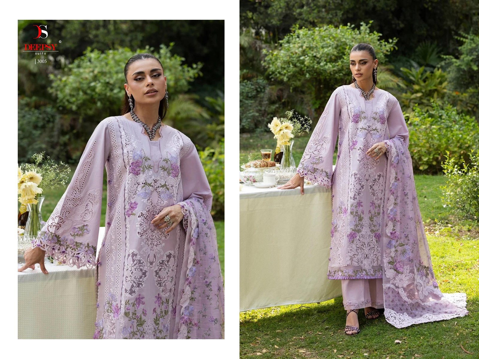 ELAF PREMIUM 7 LUXURY LAWN BY DEEPSY SUITS (Cotton Dupatta) - Image 8