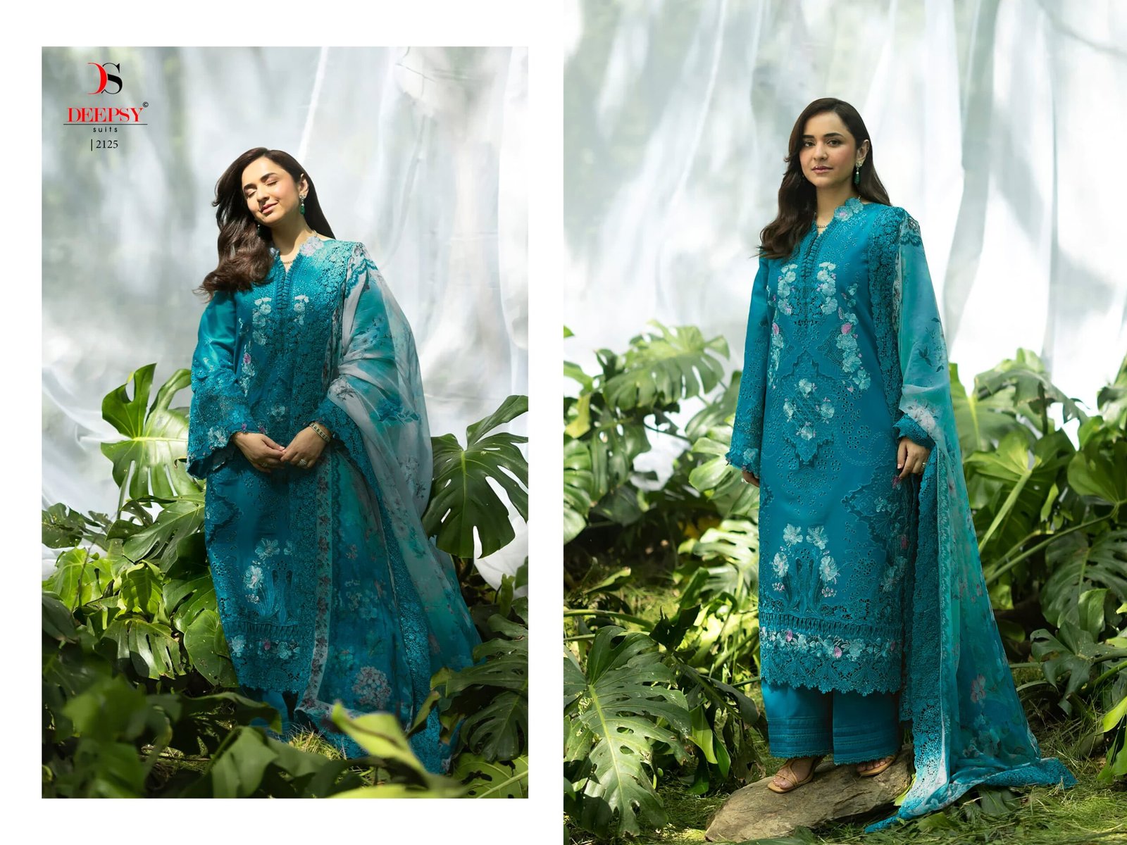 ELAF PREMIUM 8 LUXURY LAWN BY DEEPSY SUITS (Cotton Dupatta) - Image 13