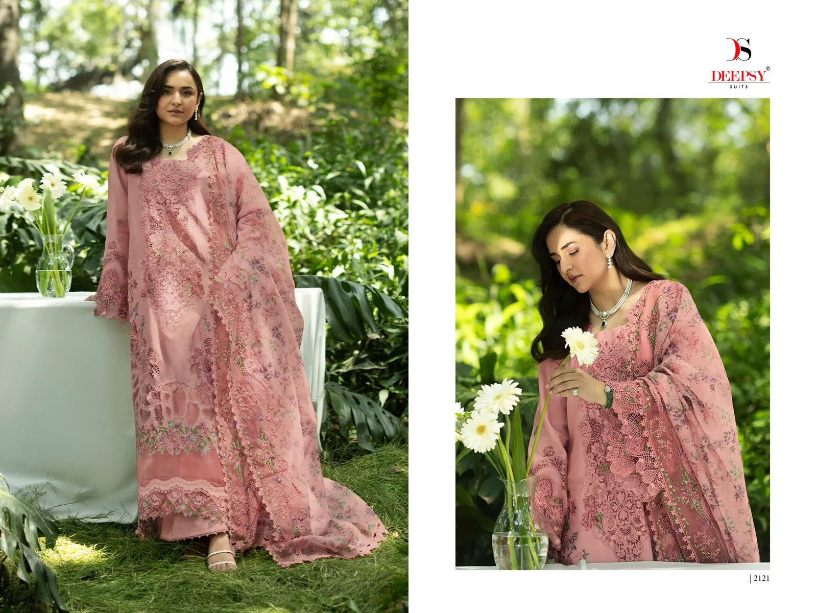 ELAF PREMIUM 8 LUXURY LAWN BY DEEPSY SUITS (Cotton Dupatta) - Image 3