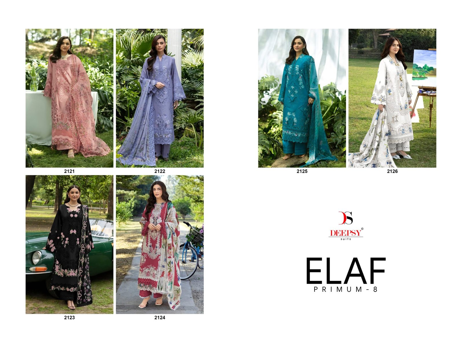 ELAF PREMIUM 8 LUXURY LAWN BY DEEPSY SUITS (Cotton Dupatta) - Image 5