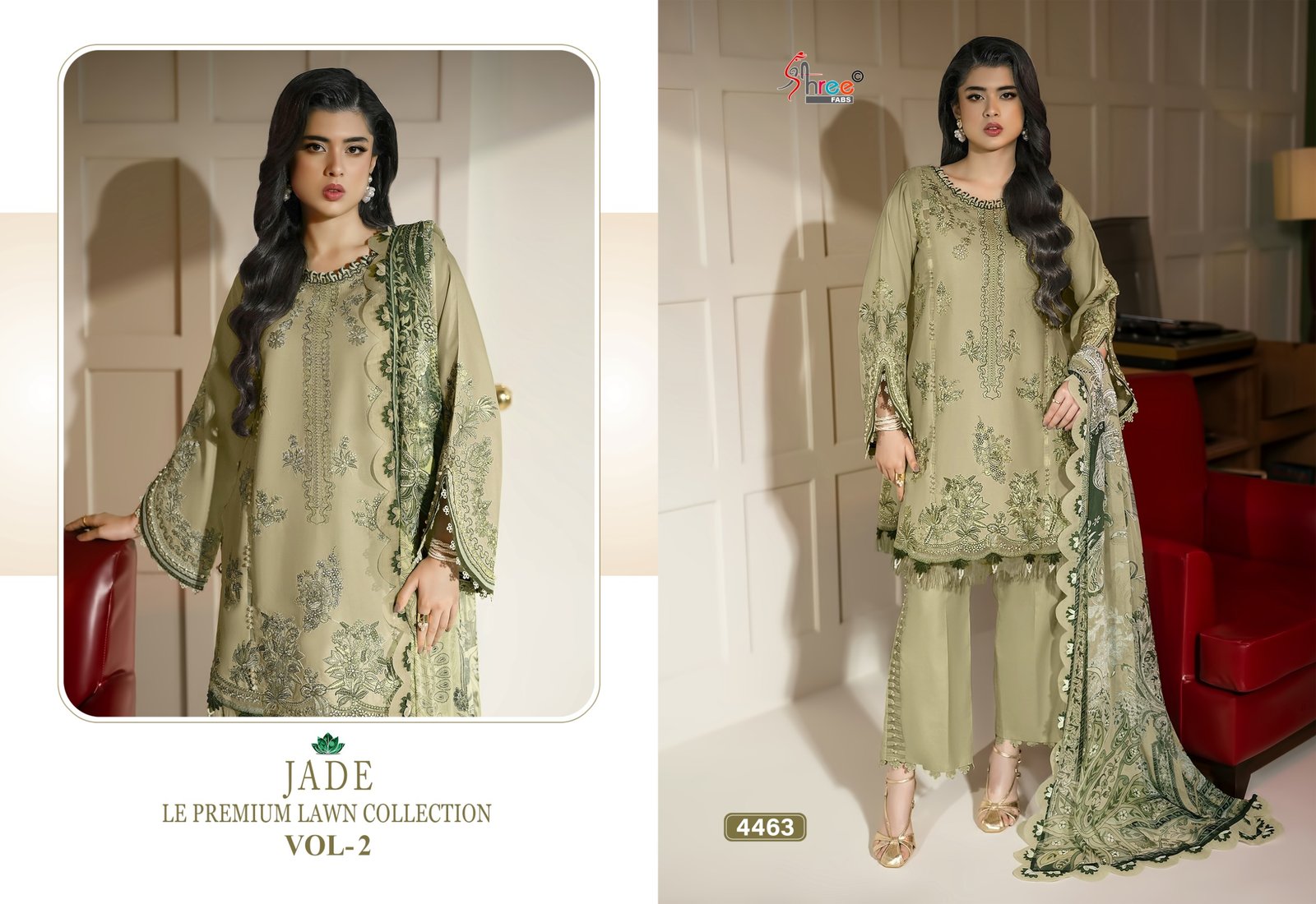JADE LE PREMIUM LAWN COLLECTION VOL 2 SHREE (Cotton Dupatta) - Image 6