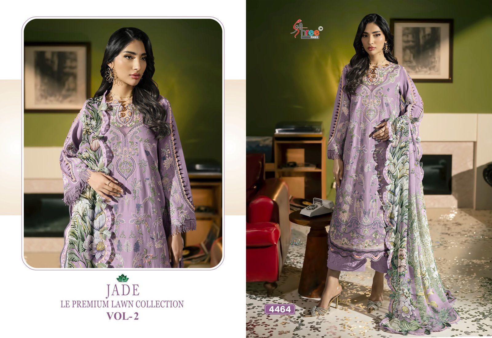 JADE LE PREMIUM LAWN COLLECTION VOL 2 SHREE (Cotton Dupatta) - Image 7