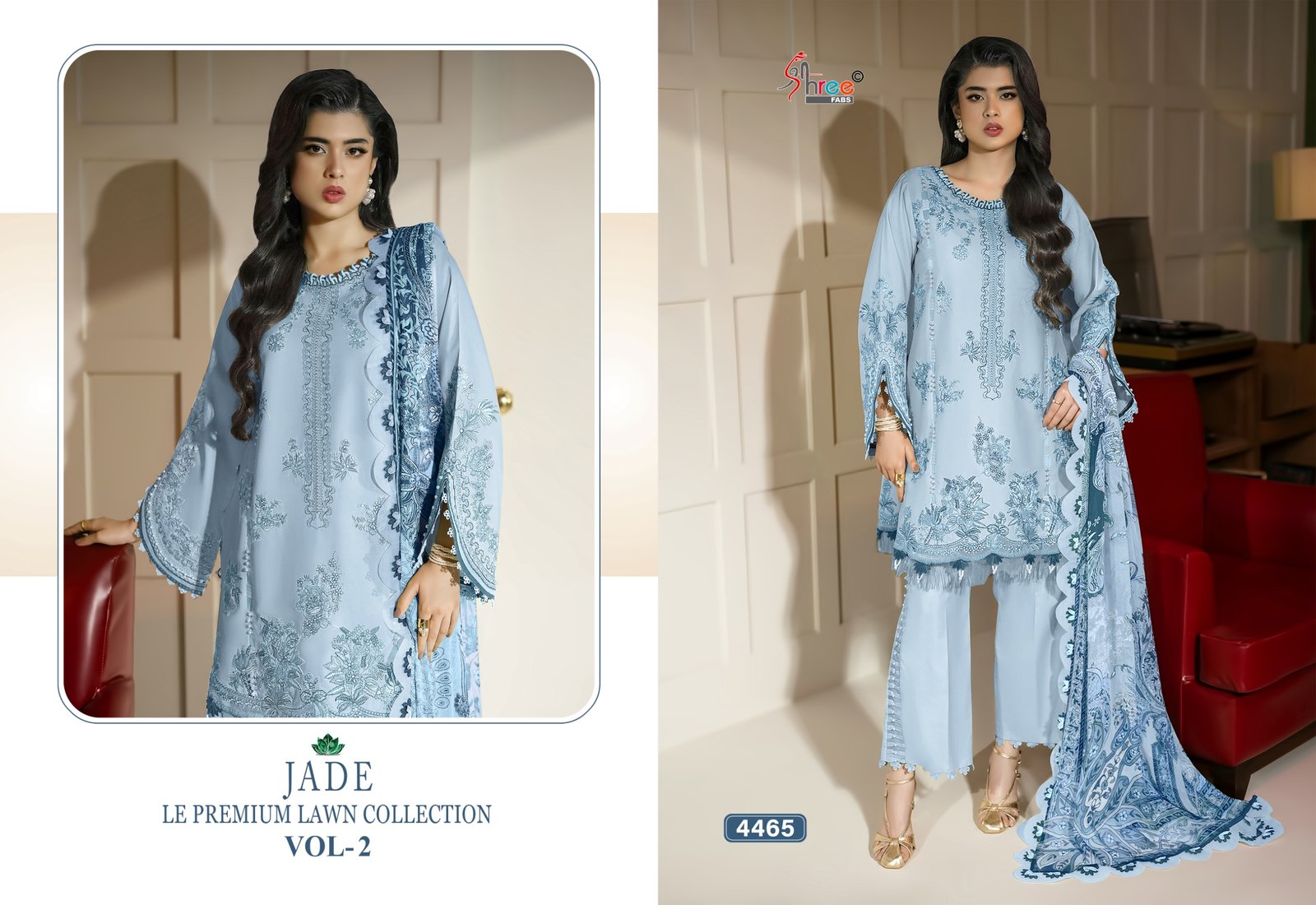 JADE LE PREMIUM LAWN COLLECTION VOL 2 SHREE (Cotton Dupatta) - Image 9