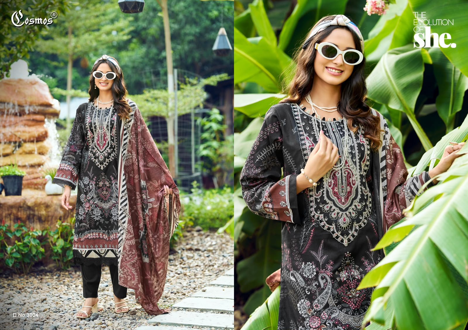 JAZMIN VOL 3 COSMOS (Cotton Dupatta) - Image 3