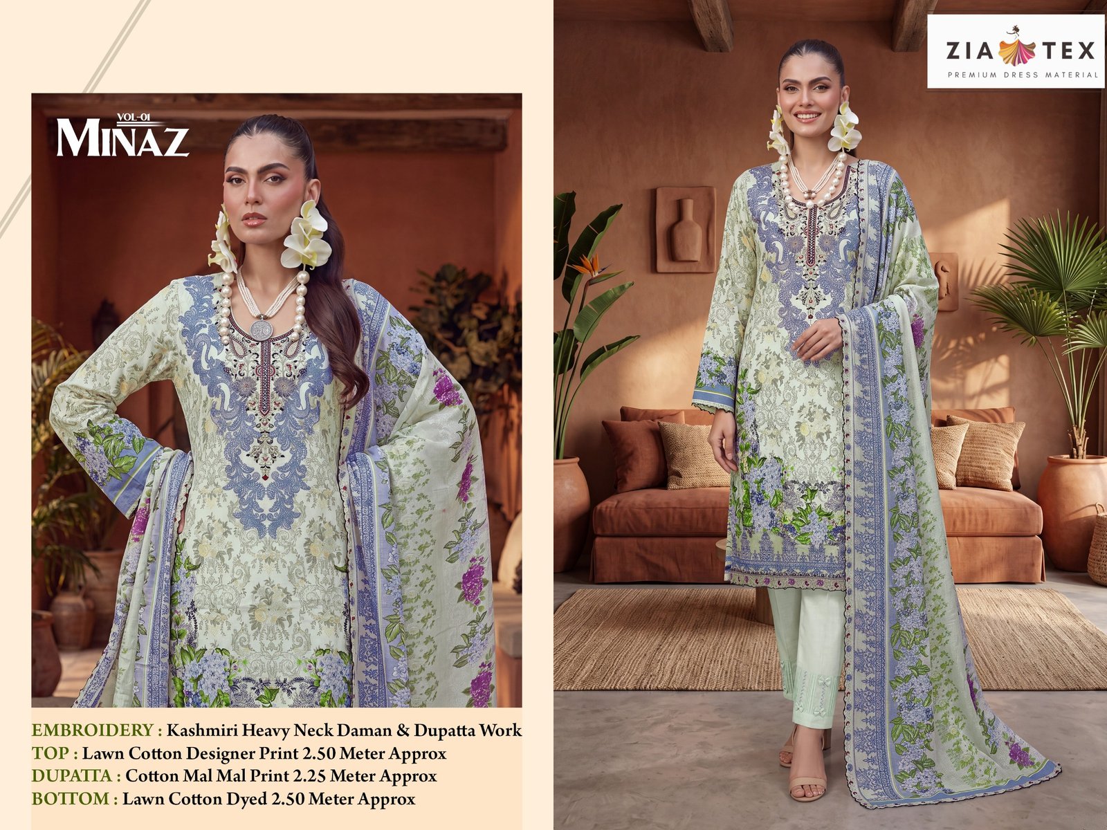 MINAZ ZIA TEX (Cotton Dupatta) - Image 3