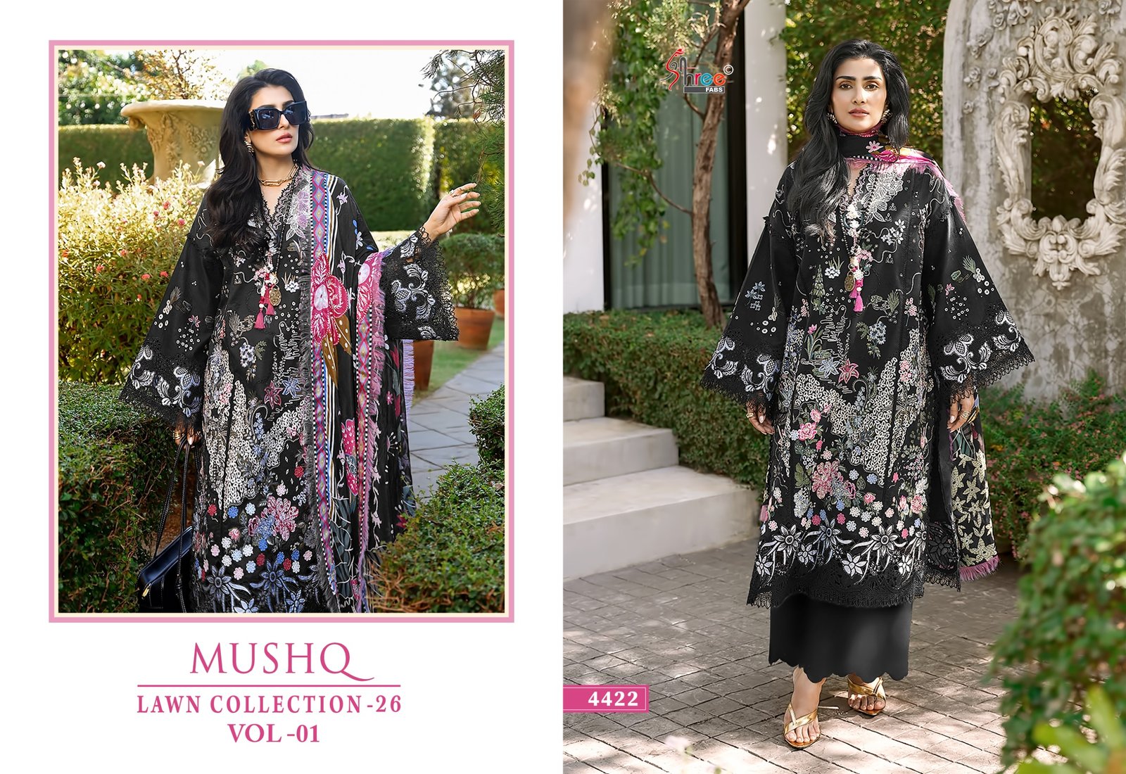 MUSHQ LAWN COLLECTION VOL 1 SHREE (Chiffon Dupatta) - Image 7