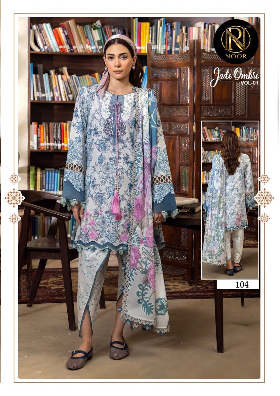 NOOR JADE OMBRE VOL 1 (Cotton Dupatta) - Image 10