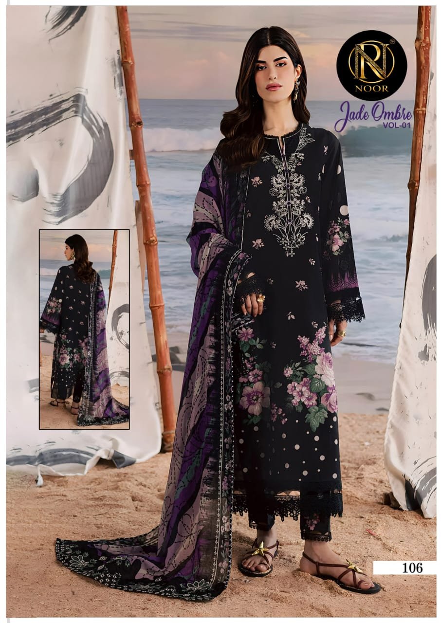 NOOR JADE OMBRE VOL 1 (Cotton Dupatta) - Image 4