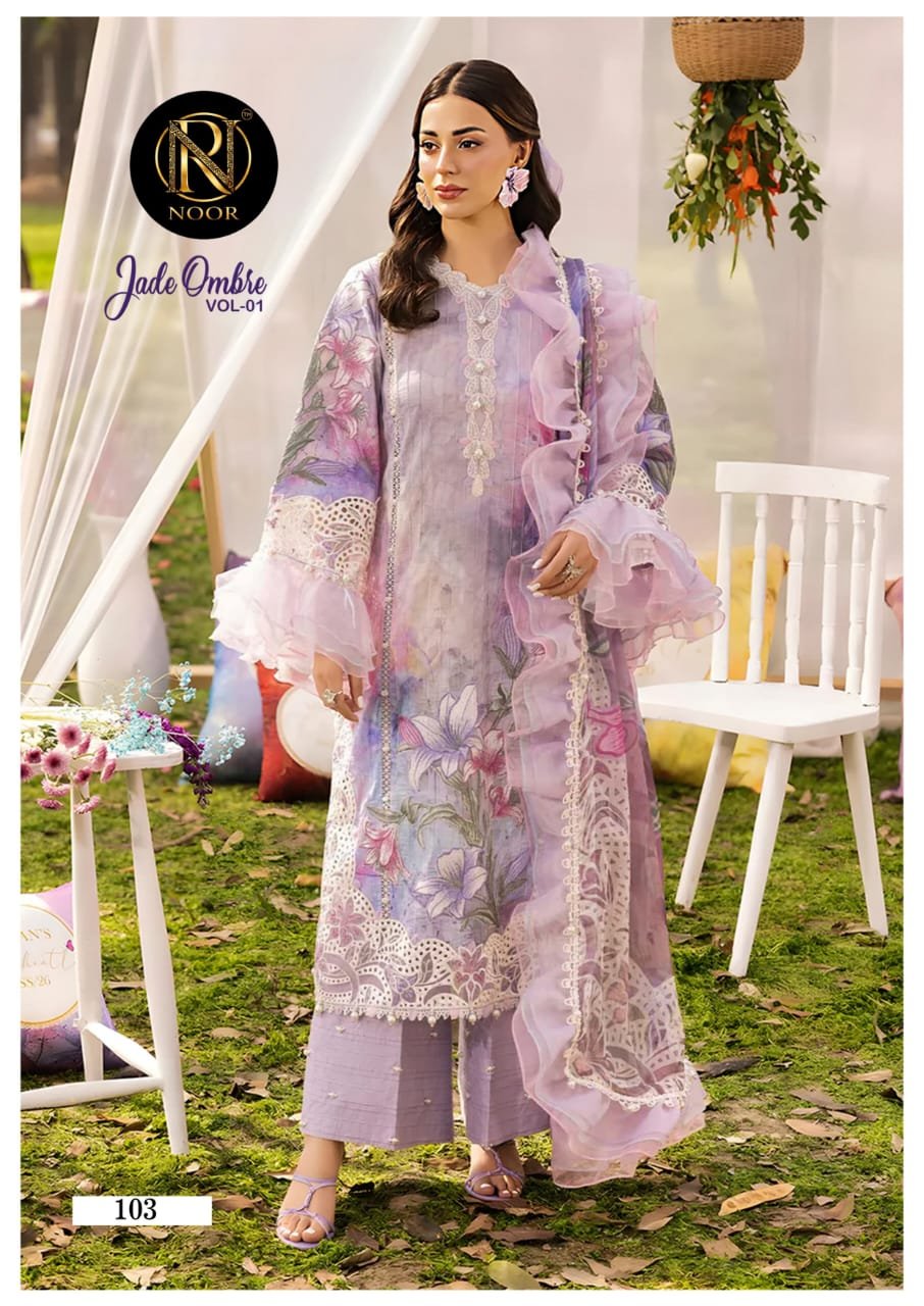 NOOR JADE OMBRE VOL 1 (Cotton Dupatta) - Image 5
