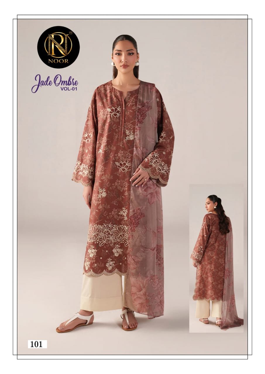 NOOR JADE OMBRE VOL 1 (Cotton Dupatta) - Image 6
