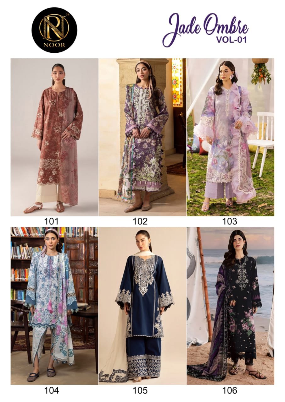 NOOR JADE OMBRE VOL 1 (Cotton Dupatta) - Image 7