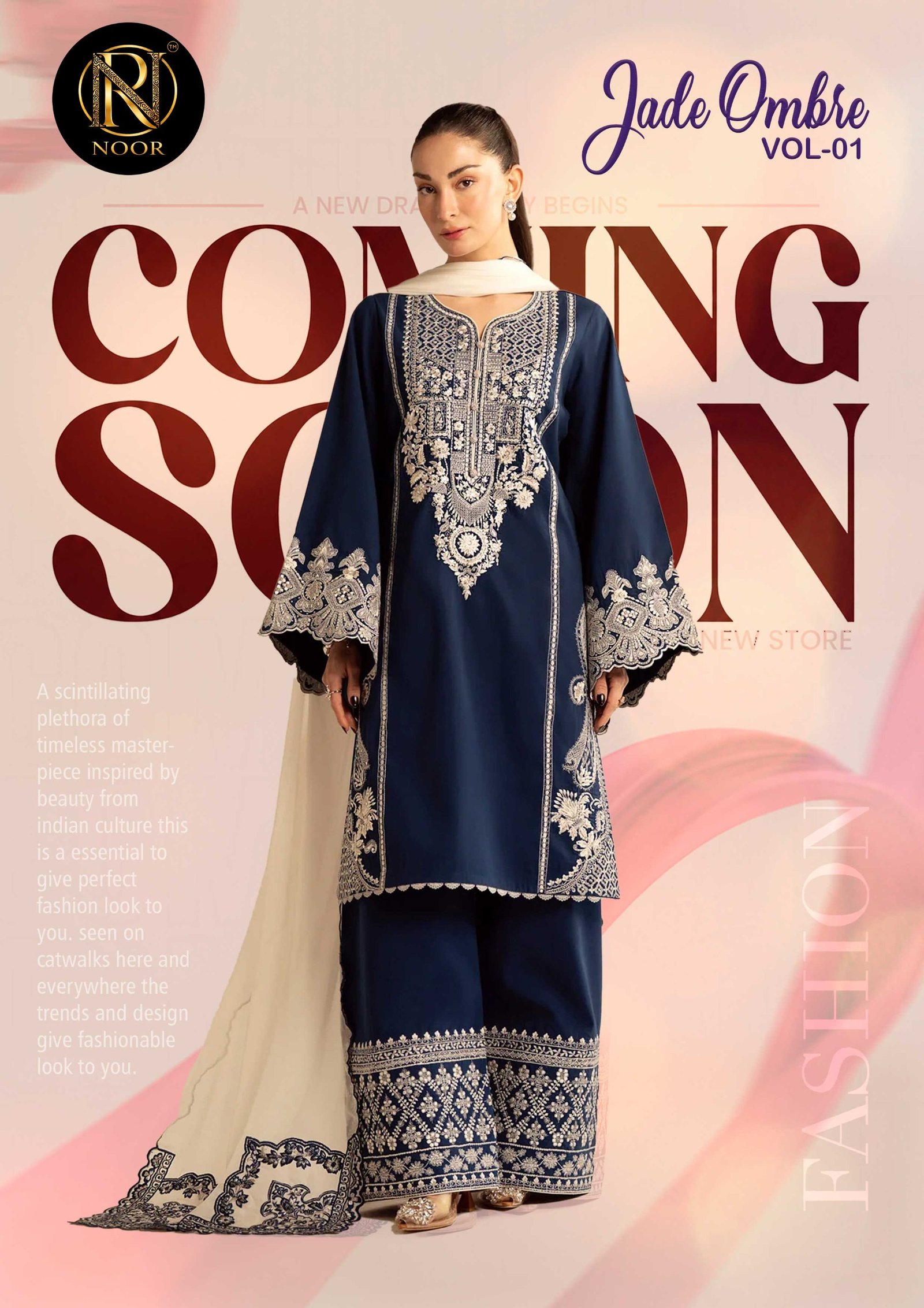 NOOR JADE OMBRE VOL 1 (Cotton Dupatta) - Image 9