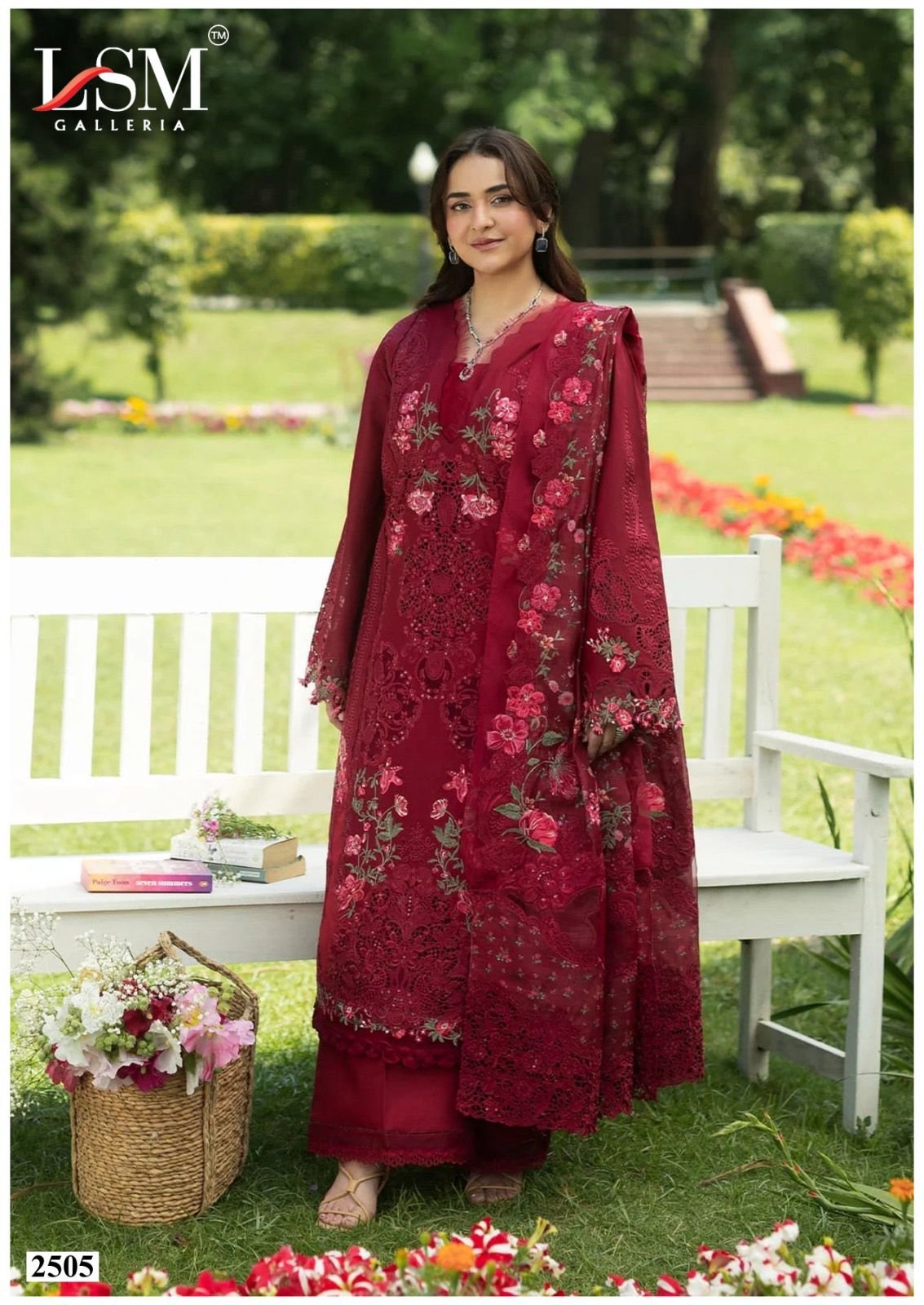 PARIAN DREAM HEAVY LUXURY LAWN COLLECTION VOL 25 (Cotton Dupatta) - Image 3