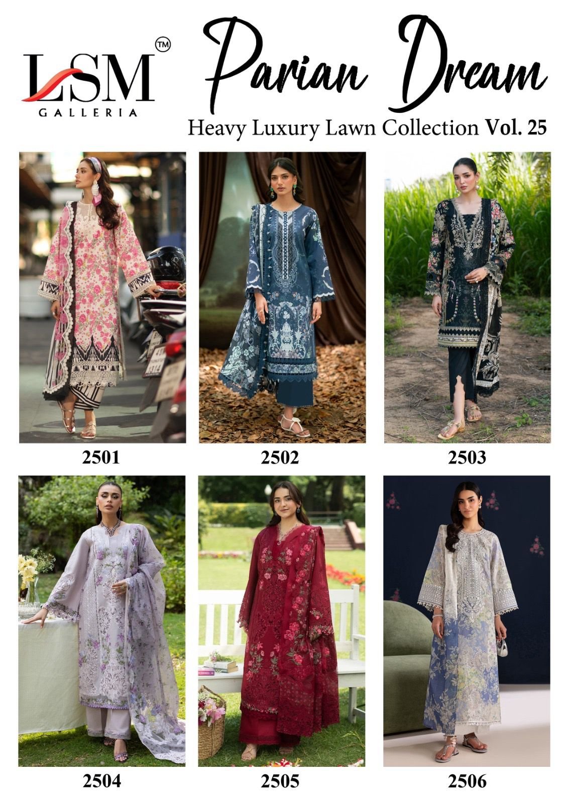 PARIAN DREAM HEAVY LUXURY LAWN COLLECTION VOL 25 (Cotton Dupatta) - Image 7