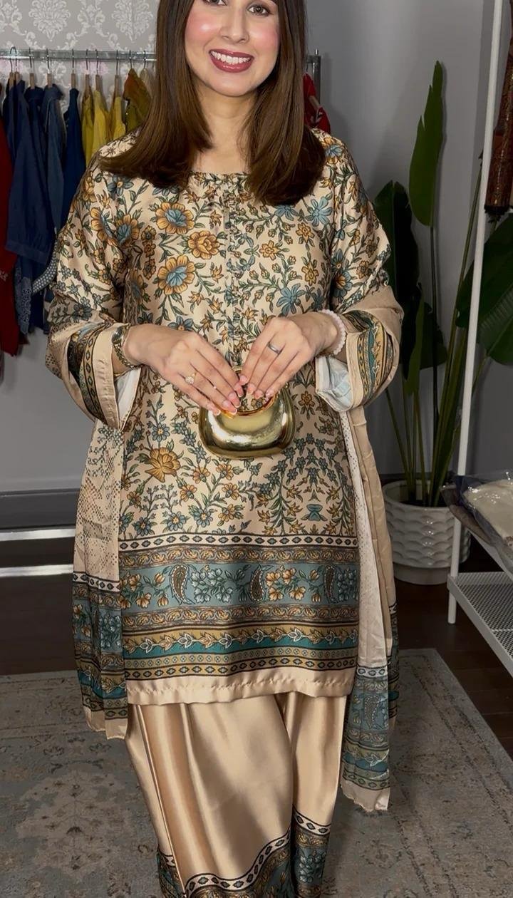 SATIN CRAPE FARSHI SUITS 2