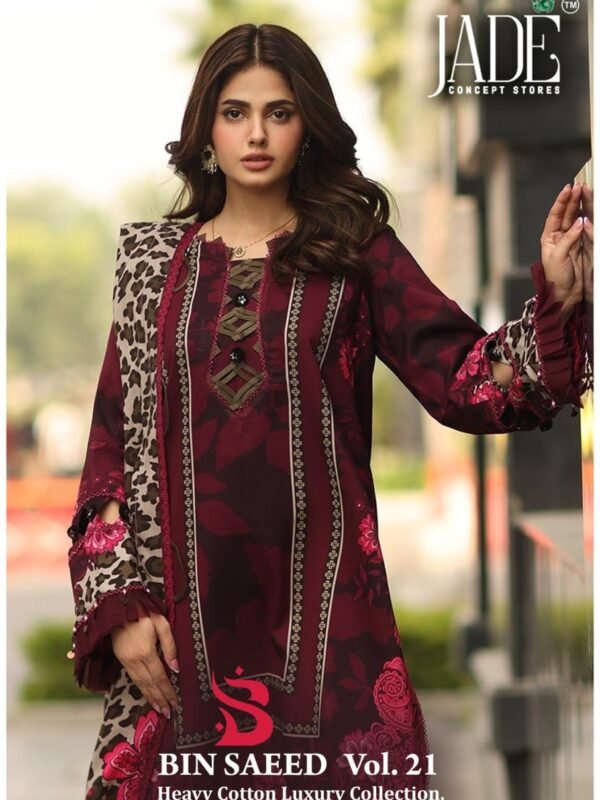 BIN SAEED EXCLUSIVE HEAVY COTTON COLLECTION VOL 21 JADE