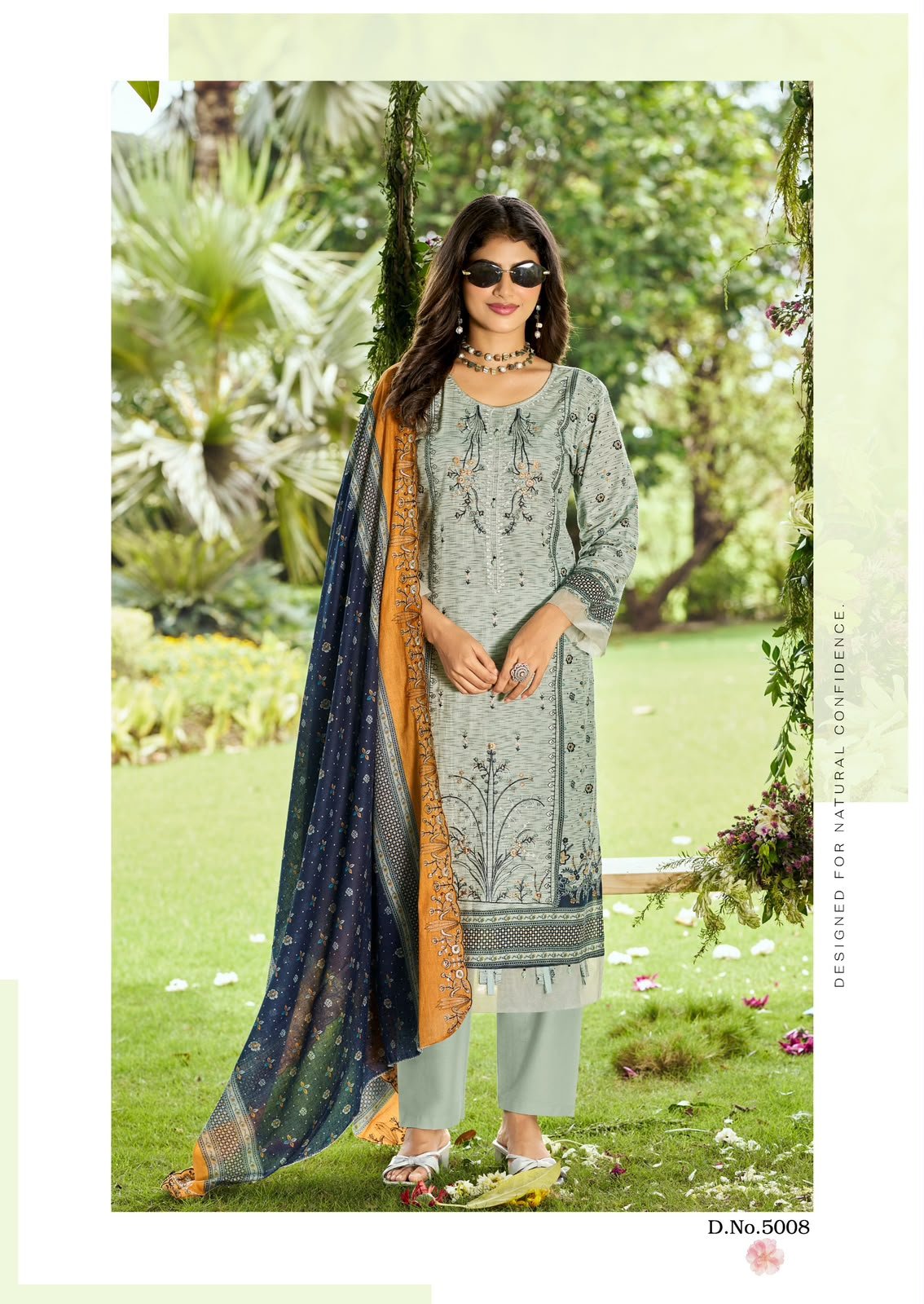 BIN SAEED VOL 5 COSMOS (Cotton Dupatta) - Image 10