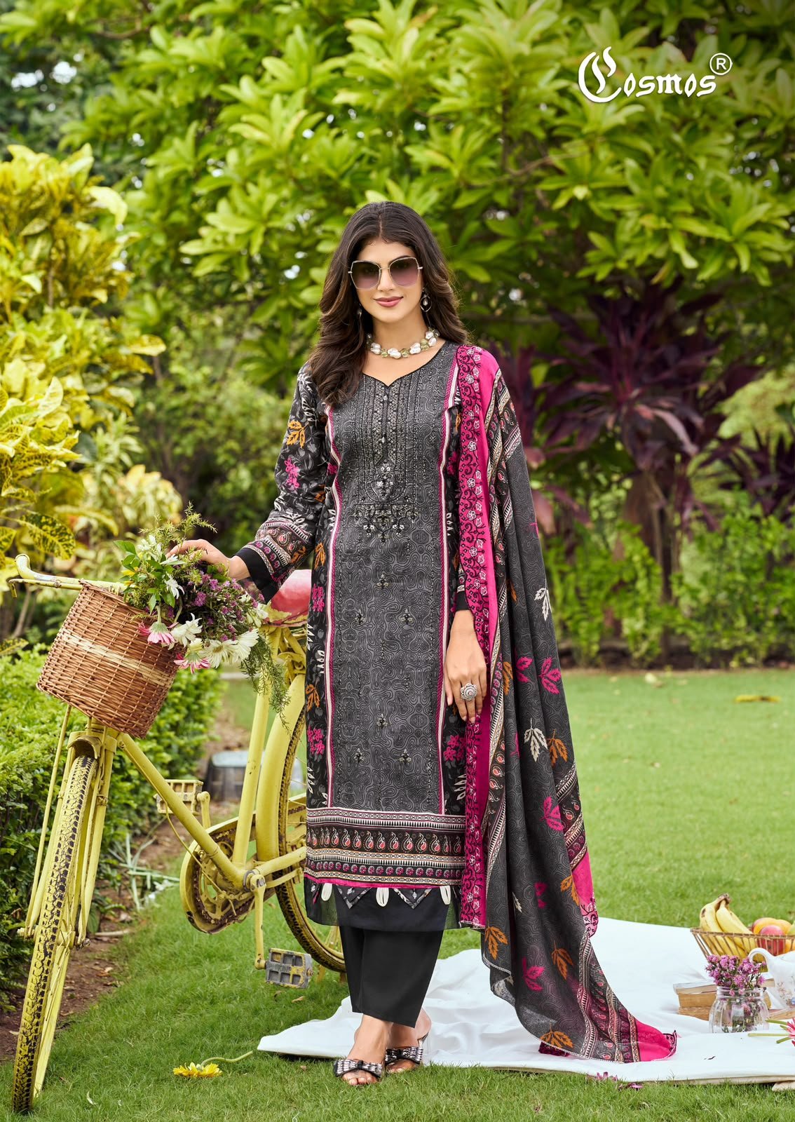 BIN SAEED VOL 5 COSMOS (Cotton Dupatta) - Image 17