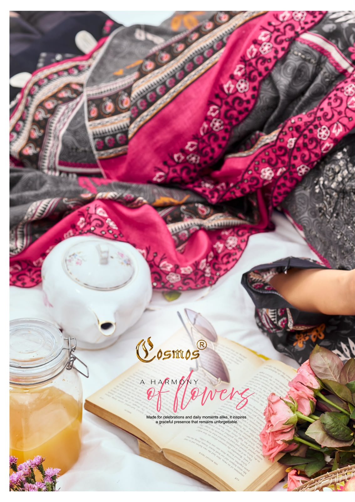 BIN SAEED VOL 5 COSMOS (Cotton Dupatta) - Image 19