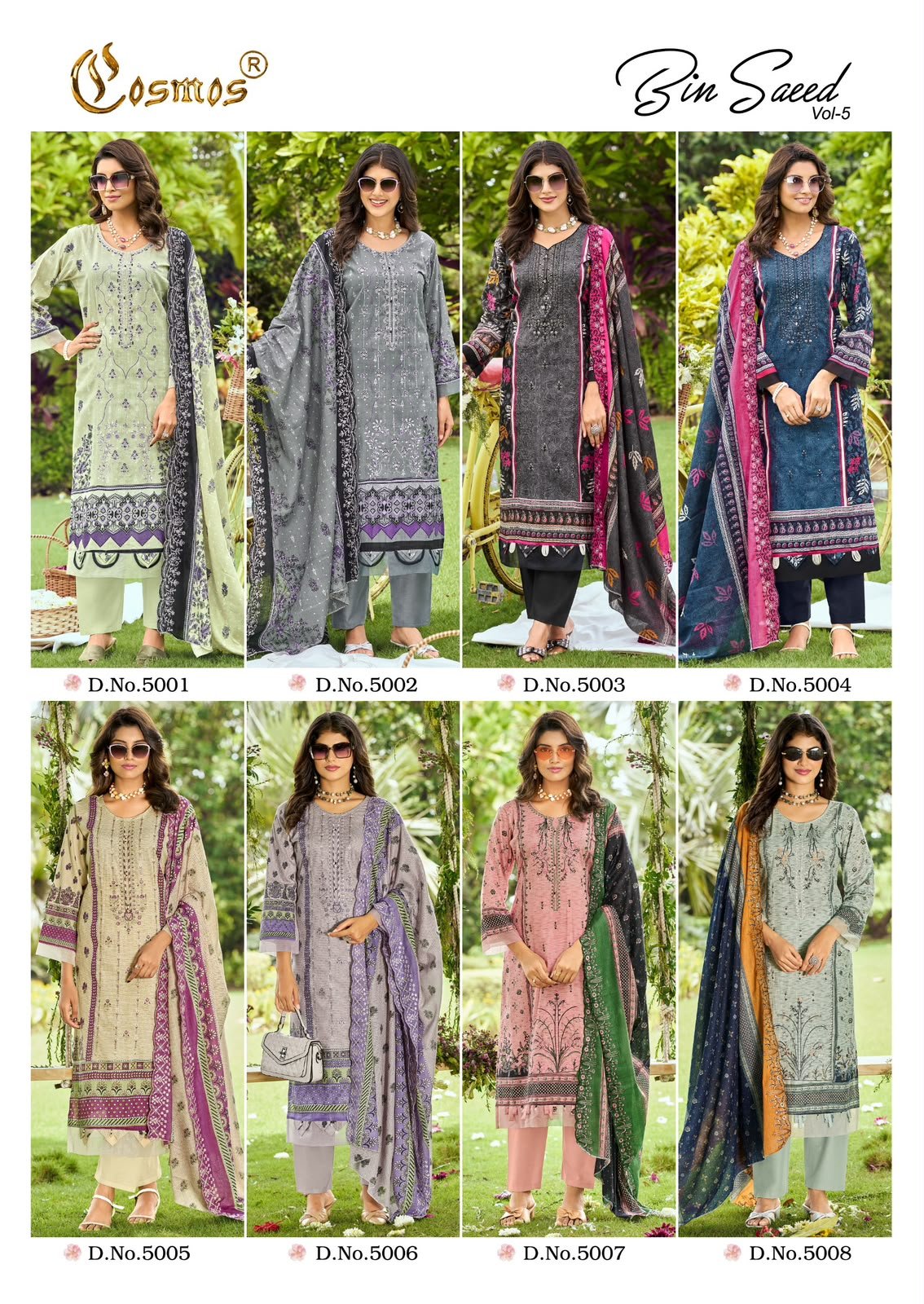 BIN SAEED VOL 5 COSMOS (Cotton Dupatta) - Image 20