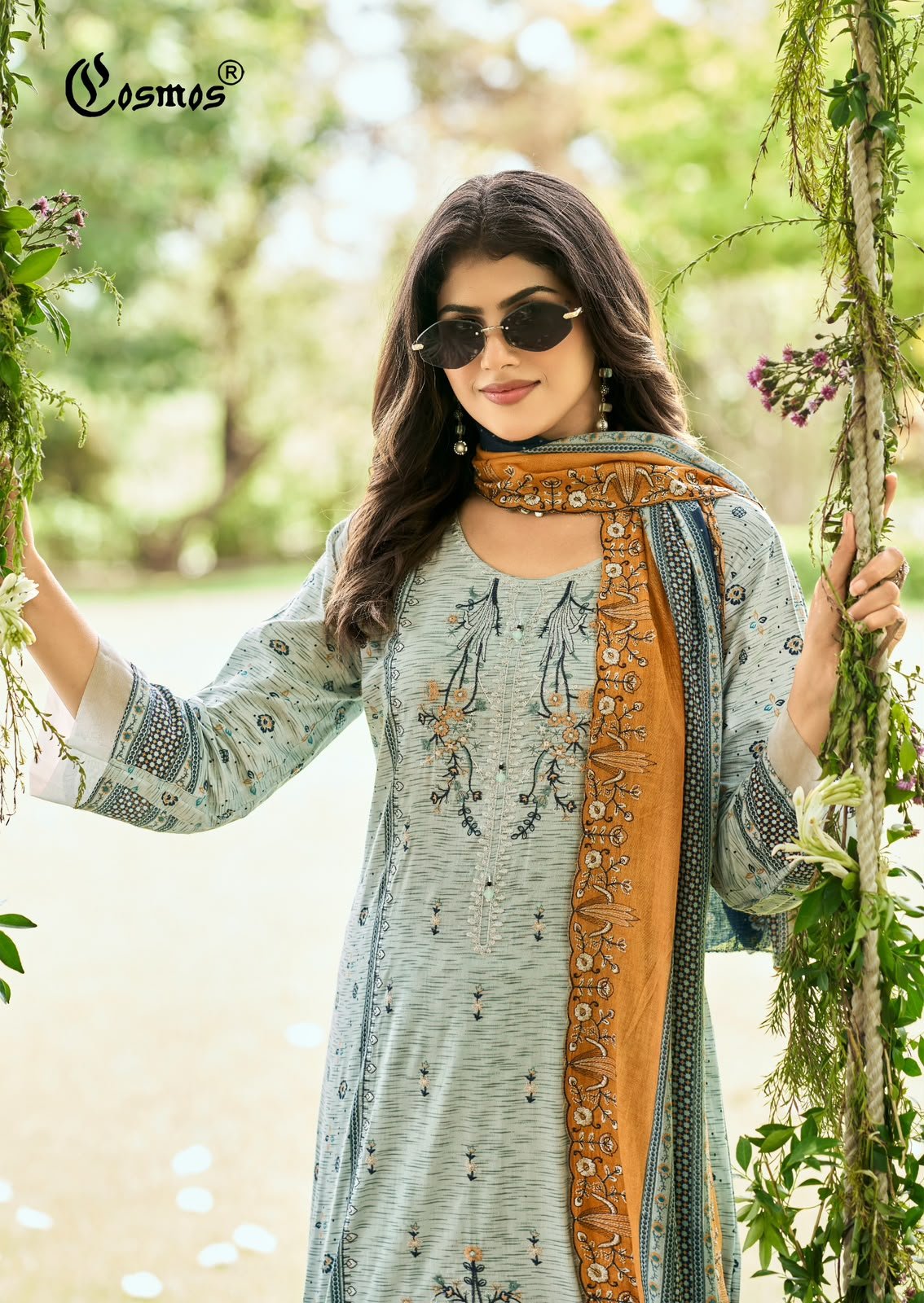 BIN SAEED VOL 5 COSMOS (Cotton Dupatta) - Image 21