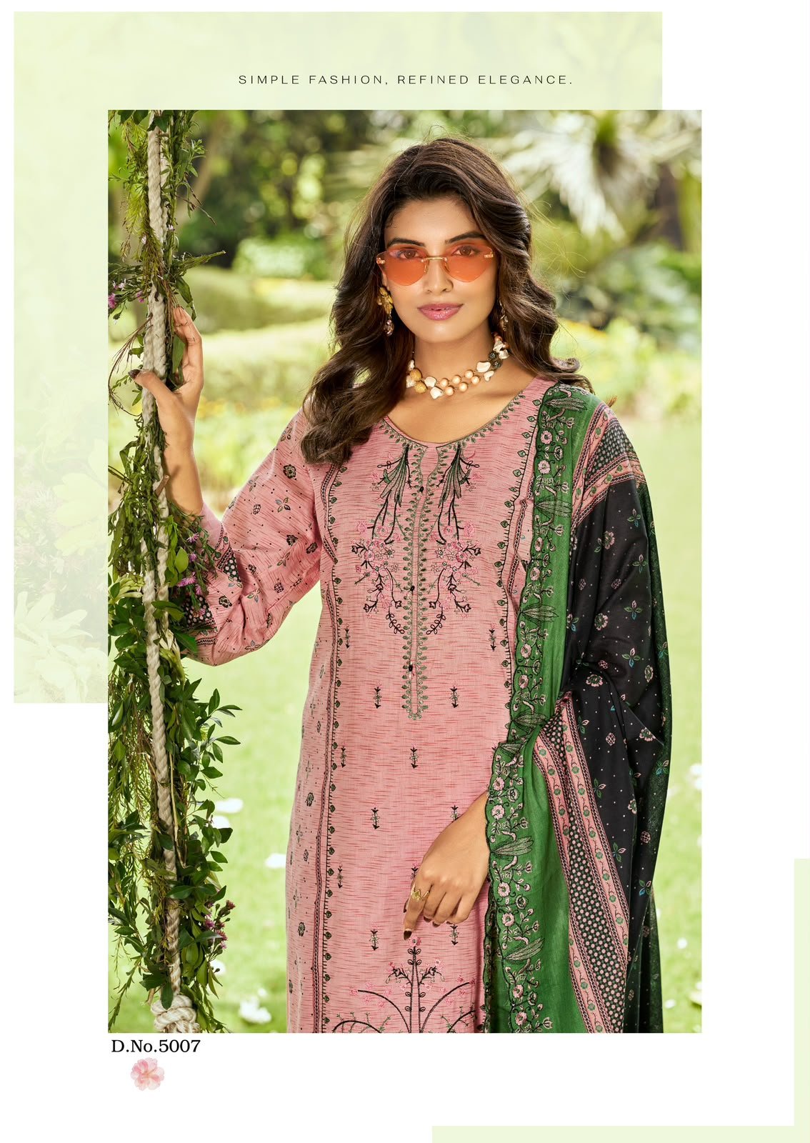 BIN SAEED VOL 5 COSMOS (Cotton Dupatta) - Image 9