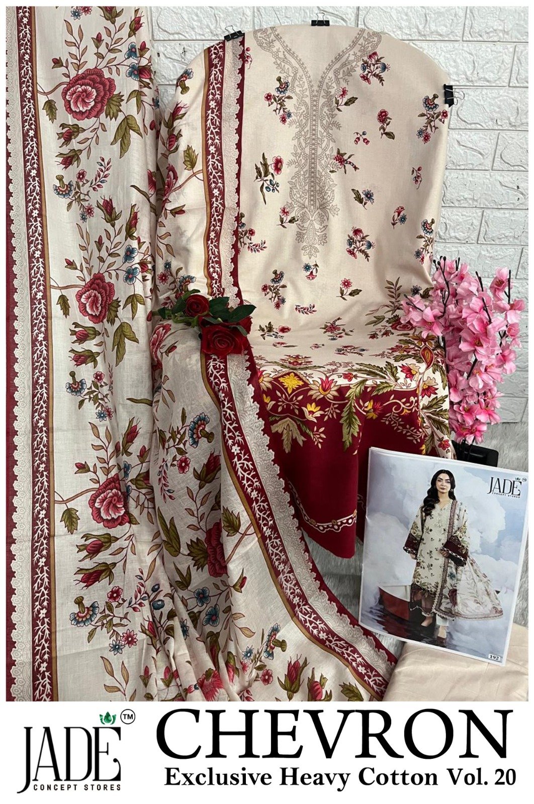 CHEVRON EXCLUSIVE HEAVY COTTON VOL 20 JADE (Cotton Dupatta) - Image 7