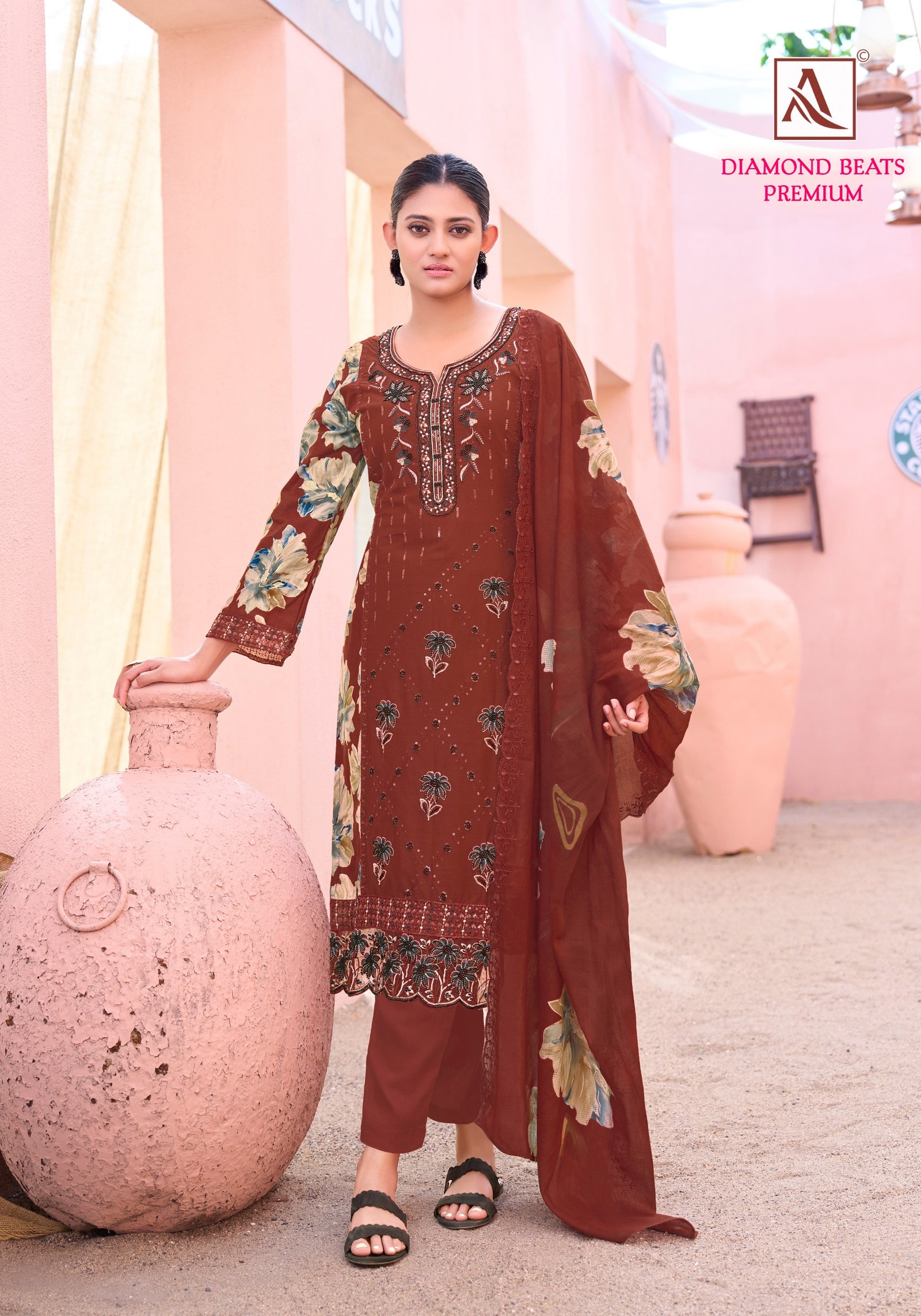 DIAMOND BEATS PREMIUM ALOK (Cotton Dupatta) - Image 3