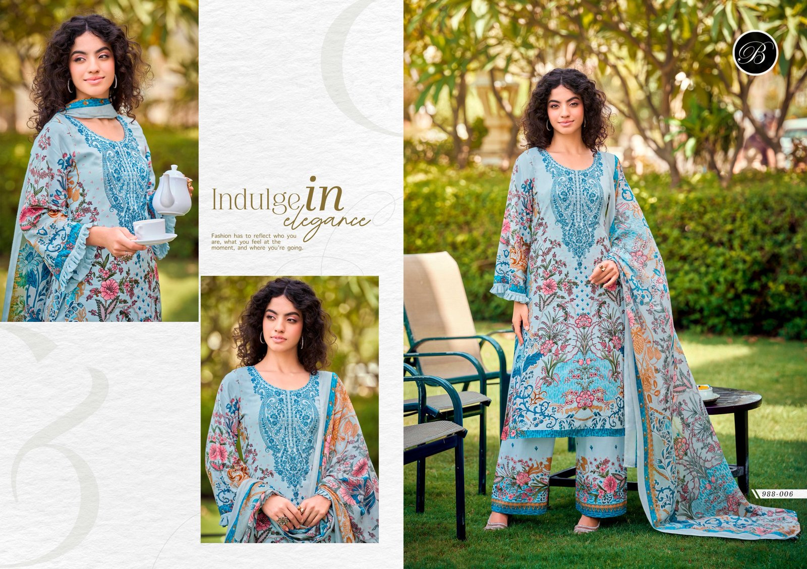 DILSHAD VOL 6 BELLIZA (Cotton Dupatta) READYMADE - Image 12