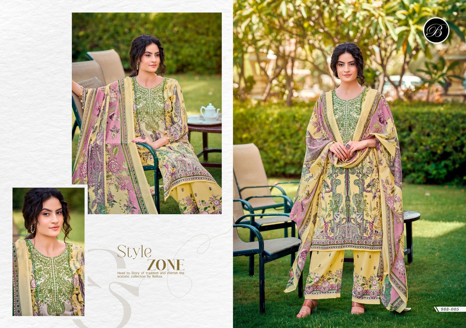 DILSHAD VOL 6 BELLIZA (Cotton Dupatta) READYMADE - Image 3