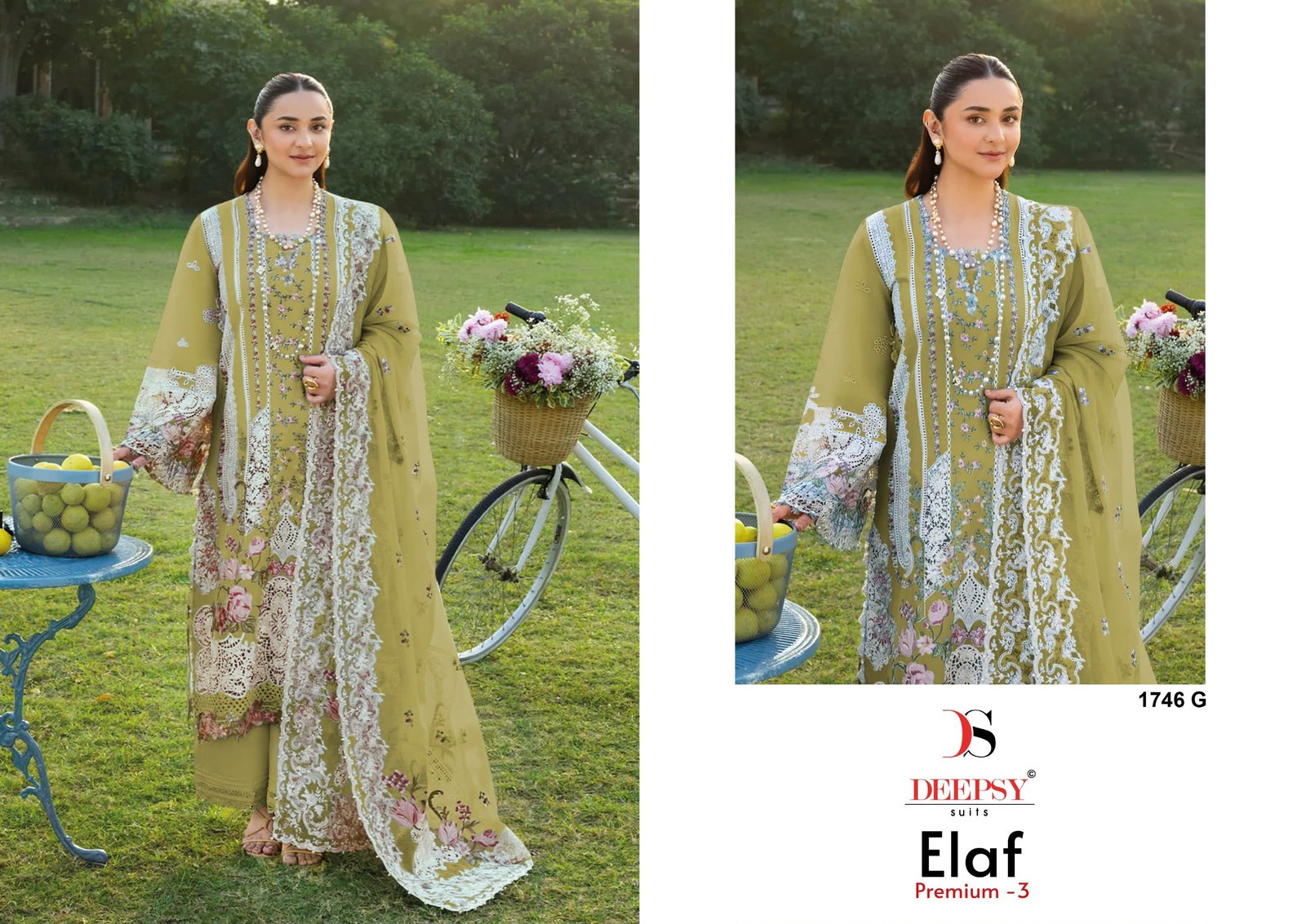 ELAF PREMIUM 3 LUXURY LAWN BY DEEPSY SUITS 1746 (Cotton Dupatta) - Image 5
