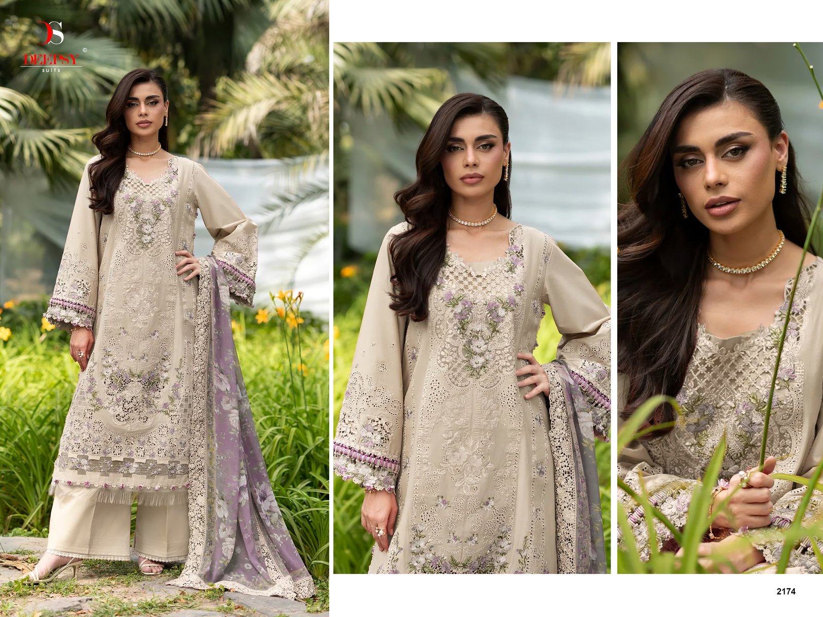 ELAF PREMIUM 9 LUXURY LAWN BY DEEPSY SUITS (Cotton Dupatta) - Image 3