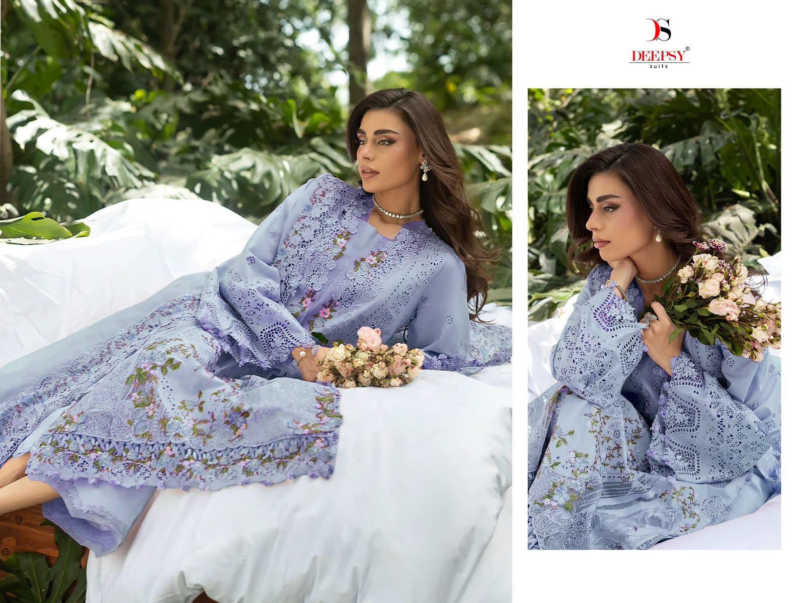 ELAF PREMIUM 9 LUXURY LAWN BY DEEPSY SUITS (Cotton Dupatta) - Image 4
