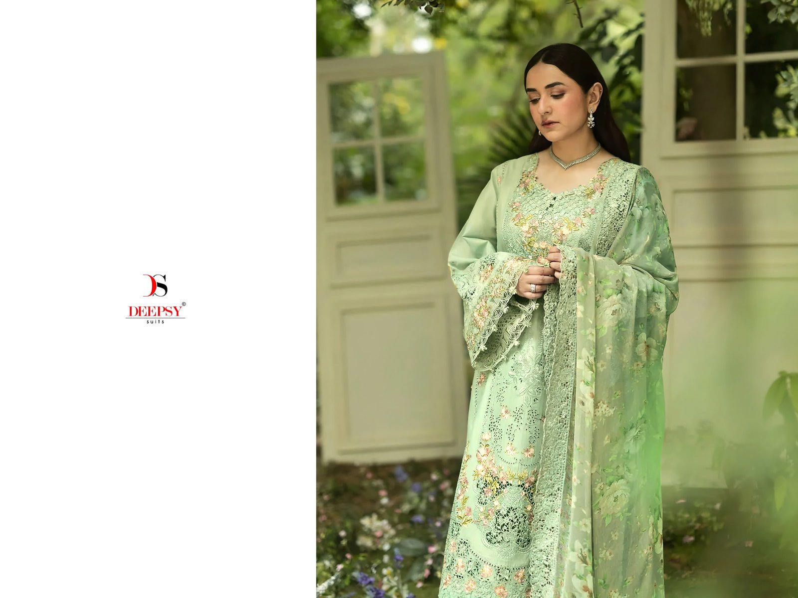 ELAF PREMIUM 9 LUXURY LAWN BY DEEPSY SUITS (Cotton Dupatta) - Image 9