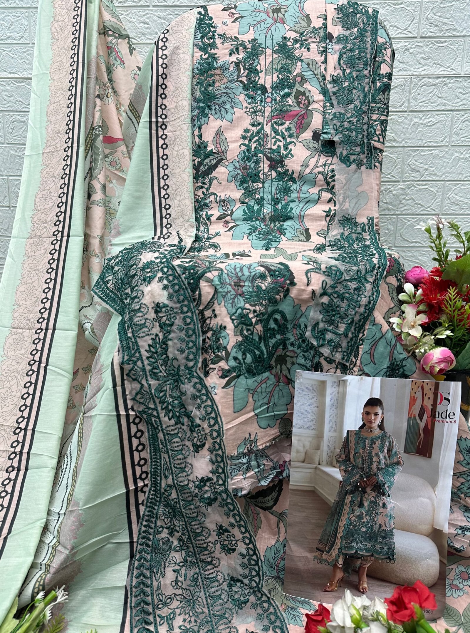 JADE PREMIUM 5 DEEPSY SUITS (cotton Dupatta) - Image 10