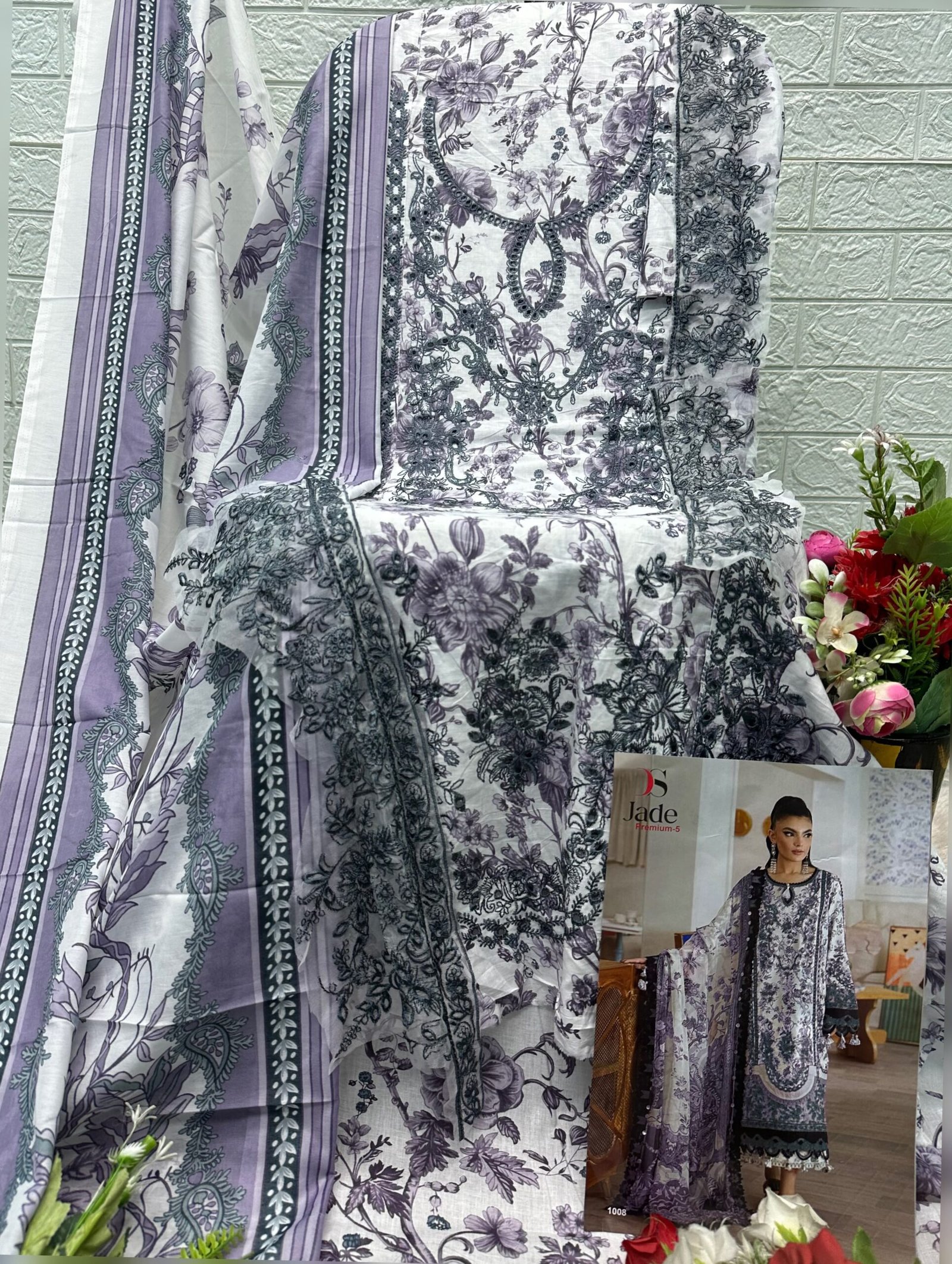 JADE PREMIUM 5 DEEPSY SUITS (cotton Dupatta) - Image 16
