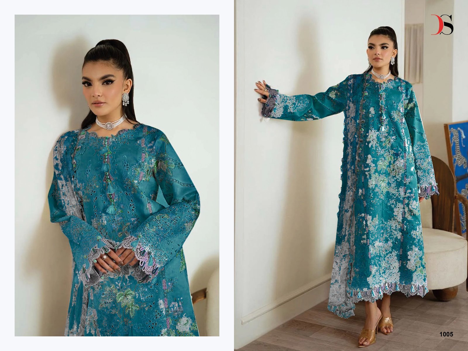 JADE PREMIUM 5 DEEPSY SUITS (cotton Dupatta) - Image 19