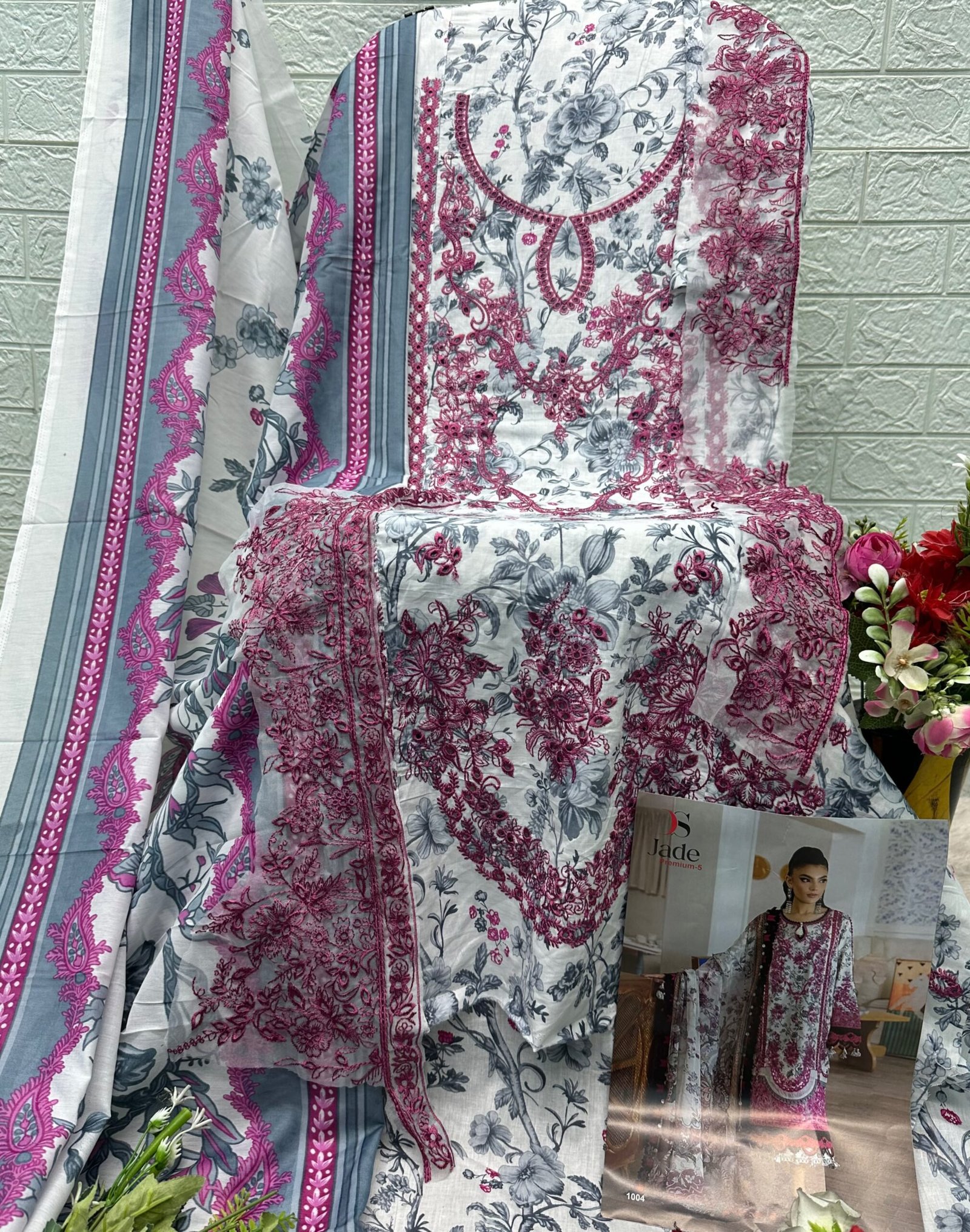 JADE PREMIUM 5 DEEPSY SUITS (cotton Dupatta) - Image 3